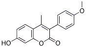 7-HYDROXY-3(4'-METHOXYPHENYL)-4-METHYLCOUMARIN Struktur