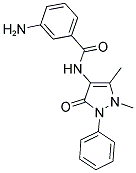 3-AMINO-N-(1,5-DIMETHYL-3-OXO-2-PHENYL-2,3-DIHYDRO-1H-PYRAZOL-4-YL)-BENZAMIDE Struktur