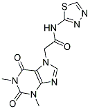 2-(1,3-DIMETHYL-2,6-DIOXO-1,2,3,6-TETRAHYDRO-7H-PURIN-7-YL)-N-1,3,4-THIADIAZOL-2-YLACETAMIDE Struktur