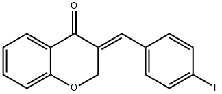 (E)-3-(4-FLUOROBENZYLIDENE)-2,3-DIHYDROCHROMEN-4-ONE Struktur