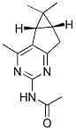 N-[(4BS,5AR)-4,5,5-TRIMETHYL-4B,5,5A,6-TETRAHYDROCYCLOPROPA[3,4]CYCLOPENTA[1,2-D]PYRIMIDIN-2-YL]ACETAMIDE Struktur