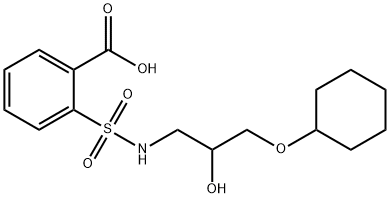 2-(3-CYCLOHEXYLOXY-2-HYDROXY-PROPYLSULFAMOYL)-BENZOIC ACID Struktur