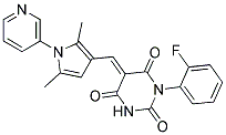 (5E)-5-[(2,5-DIMETHYL-1-PYRIDIN-3-YL-1H-PYRROL-3-YL)METHYLENE]-1-(2-FLUOROPHENYL)PYRIMIDINE-2,4,6(1H,3H,5H)-TRIONE Struktur