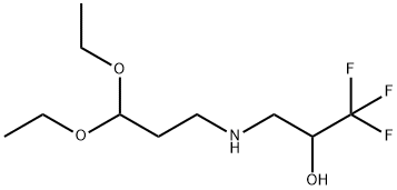 3-[(3,3-DIETHOXYPROPYL)AMINO]-1,1,1-TRIFLUORO-2-PROPANOL Struktur