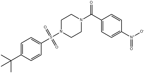 (4-([4-(TERT-BUTYL)PHENYL]SULFONYL)PIPERAZINO)(4-NITROPHENYL)METHANONE Struktur