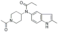 N-(1-ACETYLPIPERIDIN-4-YL)-N-(2-METHYL-1H-INDOL-5-YL)PROPANAMIDE Struktur