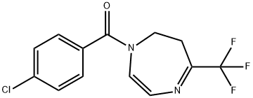 (4-CHLOROPHENYL)[5-(TRIFLUOROMETHYL)-6,7-DIHYDRO-1H-1,4-DIAZEPIN-1-YL]METHANONE Struktur