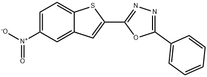 2-(5-NITRO-1-BENZOTHIOPHEN-2-YL)-5-PHENYL-1,3,4-OXADIAZOLE Struktur