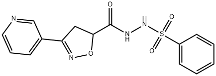 N'-([3-(3-PYRIDINYL)-4,5-DIHYDRO-5-ISOXAZOLYL]CARBONYL)BENZENESULFONOHYDRAZIDE Struktur