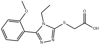 ([4-ETHYL-5-(2-METHOXYPHENYL)-4H-1,2,4-TRIAZOL-3-YL] SULFANYL) ACETIC ACID Struktur