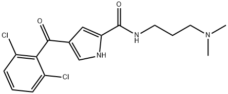 4-(2,6-DICHLOROBENZOYL)-N-[3-(DIMETHYLAMINO)PROPYL]-1H-PYRROLE-2-CARBOXAMIDE Struktur