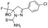 3-(4-CHLOROPHENYL)-5-HYDROXY-5-(TRIFLUOROMETHYL)-4,5-DIHYDRO-1H-PYRAZOLE-1-CARBOTHIOAMIDE Struktur