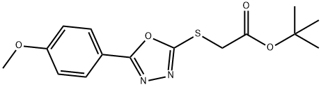 TERT-BUTYL 2-([5-(4-METHOXYPHENYL)-1,3,4-OXADIAZOL-2-YL]SULFANYL)ACETATE Struktur