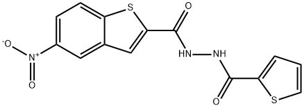 5-NITRO-N'-(2-THIENYLCARBONYL)-1-BENZOTHIOPHENE-2-CARBOHYDRAZIDE Struktur