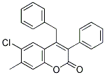 4-BENZYL-6-CHLORO-7-METHYL-3-PHENYLCOUMARIN Struktur