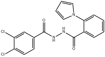 N'-(3,4-DICHLOROBENZOYL)-2-(1H-PYRROL-1-YL)BENZENECARBOHYDRAZIDE Struktur