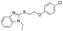 2-([2-(4-CHLOROPHENOXY)ETHYL]THIO)-1-ETHYL-1H-BENZIMIDAZOLE Struktur