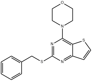 2-(BENZYLSULFANYL)-4-MORPHOLINOTHIENO[3,2-D]PYRIMIDINE Struktur