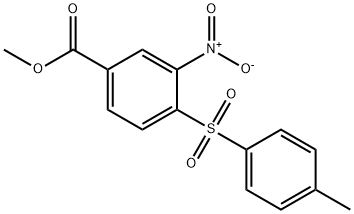 METHYL 4-[(4-METHYLPHENYL)SULFONYL]-3-NITROBENZENECARBOXYLATE Struktur