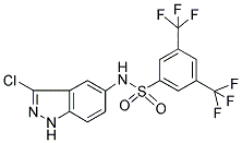 N-(3-CHLORO-1H-INDAZOL-5-YL)-3,5-BIS(TRIFLUOROMETHYL)BENZENESULFONAMIDE Struktur