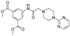 METHYL 3-(METHOXYCARBONYL)-5-(2-(4-PYRIMIDIN-2-YLPIPERAZINYL)ACETYLAMINO)BENZOATE Struktur