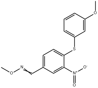 4-[(3-METHOXYPHENYL)SULFANYL]-3-NITROBENZENECARBALDEHYDE O-METHYLOXIME Struktur