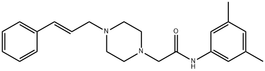 N-(3,5-DIMETHYLPHENYL)-2-[4-(3-PHENYL-2-PROPENYL)PIPERAZINO]ACETAMIDE Struktur