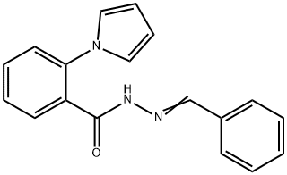 N'-[(Z)-PHENYLMETHYLIDENE]-2-(1H-PYRROL-1-YL)BENZENECARBOHYDRAZIDE Struktur