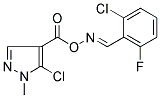 5-CHLORO-4-[(([(2-CHLORO-6-FLUOROPHENYL)METHYLENE]AMINO)OXY)CARBONYL]-1-METHYL-1H-PYRAZOLE Struktur