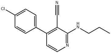 4-(4-CHLOROPHENYL)-2-(PROPYLAMINO)NICOTINONITRILE Struktur