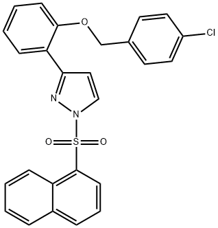 3-(2-[(4-CHLOROBENZYL)OXY]PHENYL)-1-(1-NAPHTHYLSULFONYL)-1H-PYRAZOLE Struktur