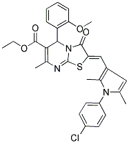 (Z)-ETHYL 2-((1-(4-CHLOROPHENYL)-2,5-DIMETHYL-1H-PYRROL-3-YL)METHYLENE)-5-(2-METHOXYPHENYL)-7-METHYL-3-OXO-3,5-DIHYDRO-2H-THIAZOLO[3,2-A]PYRIMIDINE-6-CARBOXYLATE Struktur