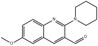 6-METHOXY-2-PIPERIDIN-1-YL-QUINOLINE-3-CARBALDEHYDE Struktur