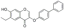 3-(BIPHENYL-4-YLOXY)-6-ETHYL-7-HYDROXY-CHROMEN-4-ONE Struktur