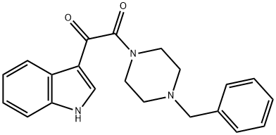 1-INDOL-3-YL-2-(4-BENZYLPIPERAZINYL)ETHANE-1,2-DIONE Struktur