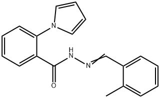 N'-[(Z)-(2-METHYLPHENYL)METHYLIDENE]-2-(1H-PYRROL-1-YL)BENZENECARBOHYDRAZIDE Struktur