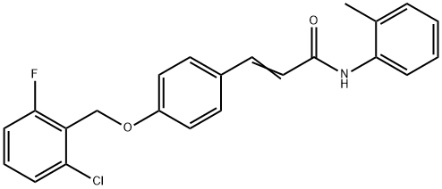 (E)-3-(4-[(2-CHLORO-6-FLUOROBENZYL)OXY]PHENYL)-N-(2-METHYLPHENYL)-2-PROPENAMIDE Struktur