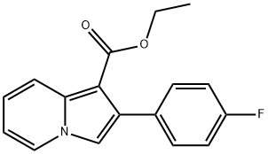 ETHYL 2-(4-FLUOROPHENYL)-1-INDOLIZINECARBOXYLATE Struktur