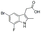 (5-BROMO-7-FLUORO-2-METHYL-1H-INDOL-3-YL)ACETIC ACID Struktur