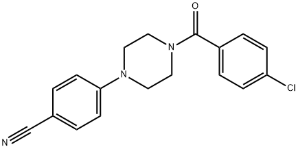 4-[4-(4-CHLOROBENZOYL)PIPERAZINO]BENZENECARBONITRILE Struktur