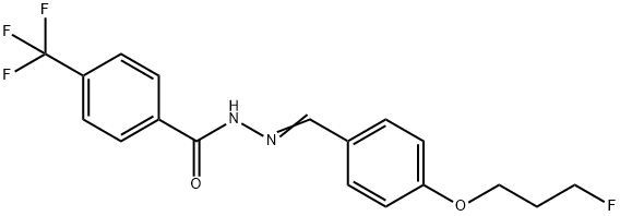 N'-((E)-[4-(3-FLUOROPROPOXY)PHENYL]METHYLIDENE)-4-(TRIFLUOROMETHYL)BENZENECARBOHYDRAZIDE Struktur