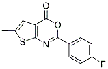 2-(4-FLUOROPHENYL)-6-METHYL-4H-THIENO[2,3-D][1,3]OXAZIN-4-ONE Struktur