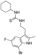 N-[2-(7-BROMO-5-FLUORO-2-METHYL-1H-INDOL-3-YL)ETHYL]-N'-CYCLOHEXYLTHIOUREA Struktur