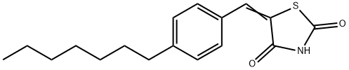 5-[(Z)-(4-HEPTYLPHENYL)METHYLIDENE]-1,3-THIAZOLANE-2,4-DIONE Struktur