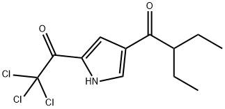 2-ETHYL-1-[5-(2,2,2-TRICHLOROACETYL)-1H-PYRROL-3-YL]-1-BUTANONE Struktur