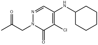 4-CHLORO-5-(CYCLOHEXYLAMINO)-2-(2-OXOPROPYL)-3(2H)-PYRIDAZINONE Struktur