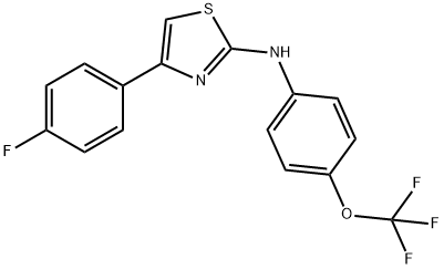 (4-(4-FLUOROPHENYL)(2,5-THIAZOLYL))(4-(TRIFLUOROMETHOXY)PHENYL)AMINE Struktur