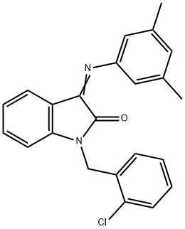 1-(2-CHLOROBENZYL)-3-[(3,5-DIMETHYLPHENYL)IMINO]-1,3-DIHYDRO-2H-INDOL-2-ONE Struktur