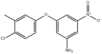 3-(4-CHLORO-3-METHYL-PHENOXY)-5-NITRO-PHENYLAMINE Struktur