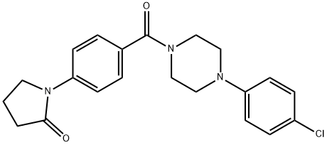 1-(4-([4-(4-CHLOROPHENYL)PIPERAZINO]CARBONYL)PHENYL)-2-PYRROLIDINONE Struktur